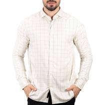 Camisa Aramis Sarja Leve Xadrez Areia