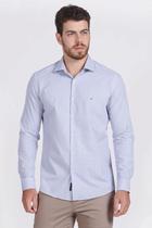 Camisa Aramis Slim Xadrez Branco e Azul