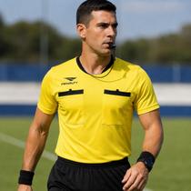 Camisa Árbitro Juiz Futebol Penalty Uniforme Arbitragem Manga Curta Camisa Árbitro Juiz Futebol Penalty Uniforme Arbitragem Manga Curta