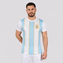 Camisa Argentina Classic Branca e Azul-Celeste Camisa Argentina Classic Branca e Azul-Celeste
