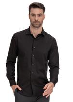 Camisa arrow slim preta masculina