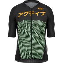 Camisa ASW Active 2.0 Tokyo Preto/Verde Camisa ASW Active 2.0 Tokyo Preto/Verde