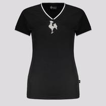 Camisa Atlético Mineiro Galo Feminina Preta e Bran