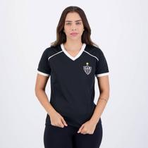 Camisa Atlético Mineiro Lawn Feminina Preta - Braziline