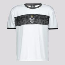Camisa Atlético Mineiro Stencil Juvenil Branca e Preta