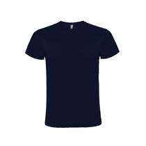 Camisa Atomic Azul Escuro de Algodão Polar com Estampagem de Manga Curta