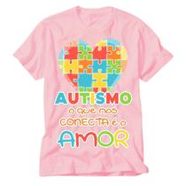 Camisa autismo rosa mais informação menos preconceito