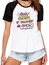 Camisa avós enchem o mundo de amor camiseta avó avô presente