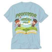 Camisa azul Pedagogia Educar é semear com sabedoria blusa - VIDAPE