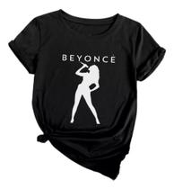 Camisa Baby Look Beyoncé Estampa Cantora Ótimo Tecido