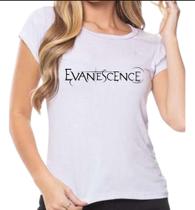 Camisa Baby Look Evanescence Frase Banda Camiseta 100% Algodão