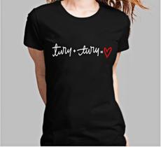 Camisa Baby Look Feminina Coração Turu Turu Musica