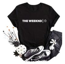 Camisa Baby Look Feminina Thee Weeknd Cantor Show Novidade Camiseta 100% Algodão