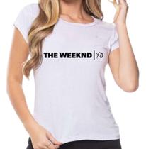 Camisa Baby Look Feminina Thee Weeknd Cantor Show Novidade Camiseta 100% Algodão