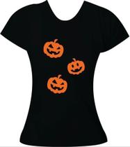Camisa Baby Look Halloween Baby Look Dia Das Bruxas Abóbora Camisa Baby Look Halloween Baby Look Dia Das Bruxas Abóbora