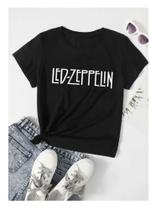 Camisa Baby Look Led Zeppeling Banda De Rock Feminina