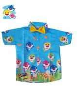 Camisa Baby Shark + Gravatinha Borboleta