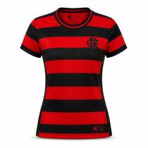 Camisa Babylook Flamengo Feminina Rubro Negro Licenciada Camisa Babylook Flamengo Feminina Rubro Negro Licenciada