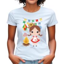 Camisa babylook tema junino festa junina ideal arraiá escola estampa desenhos