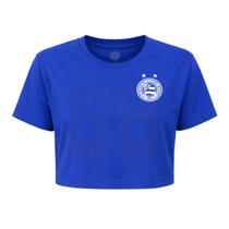 Camisa Bahia Cropped Esquadrão - Feminino Tamanho:MCor:Azul