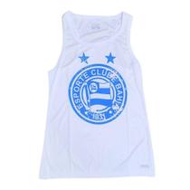 Camisa Bahia Regata Feminina Branca Escudo Adulto Oficial Camisa Bahia Regata Feminina Branca Escudo Adulto Oficial
