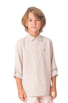 Camisa Bakulele Masculina Piemonte com Logo Bordado Tamanho (6ao14)