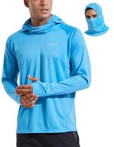 Camisa BALEAF UV SPF com capuz UPF 50+ com proteção solar masculina Camisa BALEAF UV SPF com capuz UPF 50+ com proteção solar masculina