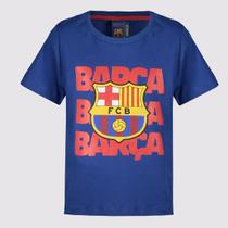 Camisa Barcelona Barça Infantil Azul Camisa Barcelona Barça Infantil Azul