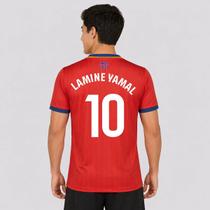 Camisa Barcelona Trophy Juvenil Vermelha 10 Lamine Yamal Camisa Barcelona Trophy Juvenil Vermelha 10 Lamine Yamal