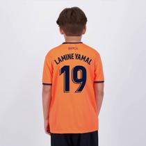 Camisa Barcelona Yamal 19 Charlkboard Juvenil Laranja