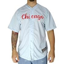 Camisa Baseball M10 Chicago Azul Bebê