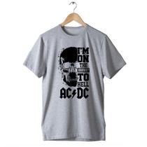 Camisa Básica Acdc Caveira Banda Logo Rock Metal Show Fã - Asulb