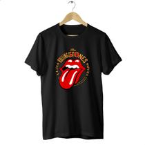 Camisa Básica Banda The Rolling Mick Logo Stones Rock Jagger