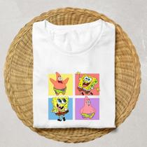 Camisa básica bob esponja e patrick