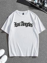 Camisa Basica Camiseta Masculina Graphic Los Angeles Grande Camisa Basica Camiseta Masculina Graphic Los Angeles Grande