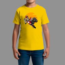 Camisa Básica Casual Manga Curta Gola Redonda Moto Classic