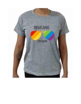 Camisa Básica Feminina LGBT Estampada Igualdade Lealdade Tecido Poliéster Camisa Básica Feminina LGBT Estampada Igualdade Lealdade Tecido Poliéster