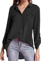 Camisa Básica Feminina Manga Longa Ref. 15493 Camisa Básica Feminina Manga Longa Ref. 15493