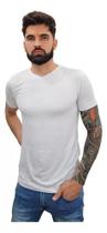 Camisa Básica Gola V Rasa Masculina Viscolycra Manga Curta Camisa Básica Gola V Rasa Masculina Viscolycra Manga Curta