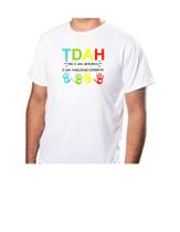 Camisa Básica Infantil Estampa Autista TDAH Tecido 100% Poliéster