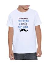 Camisa Básica Infantil Personalizada Irmão Mais Velho Tecido 100% Poliéster