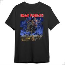 Camisa Básica Iron Maiden Rock British Metal Banda Turne - Asulb