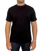 CAMISA BÁSICA MASCULINA ALGODÃO PREMIUM Preta