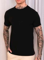 Camisa Básica Masculina Algodão Slim Fit Blusa Premium Lisa