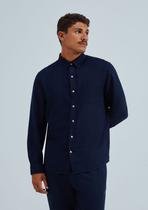 Camisa Básica Masculina Manga Longa Slim Em Linho - Hering