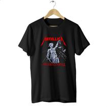 Camisa Básica Metallica Ride The Lightning Show Banda Rock