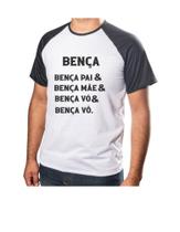 Camisa Básica Raglam Unissex Country Estampa Bença Pai Mãe Vó Vô Tecido 100% Poliéster