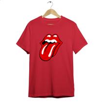 Camisa Básica The Rolling Banda Mick Rock Jagger Logo Stones