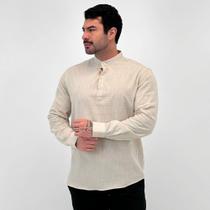 Camisa Bata Sibra Manga Longa Masculina Camisa Bata Sibra Manga Longa Masculina