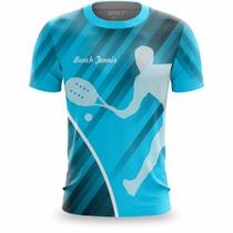Camisa Beach Tennis tenis Masculina Dry Fit Camiseta Ante odor termica Protecao UV - Efect